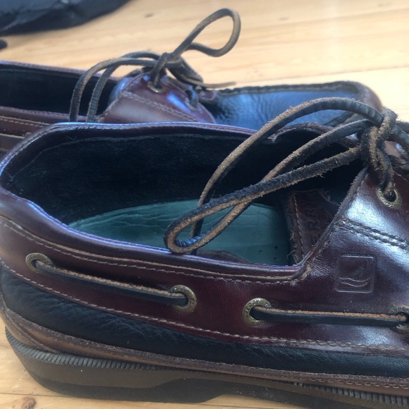 Sperry Men's Brown Leather Boat Mako Collection Shoes Size 10.5 - Picture 5 of 10